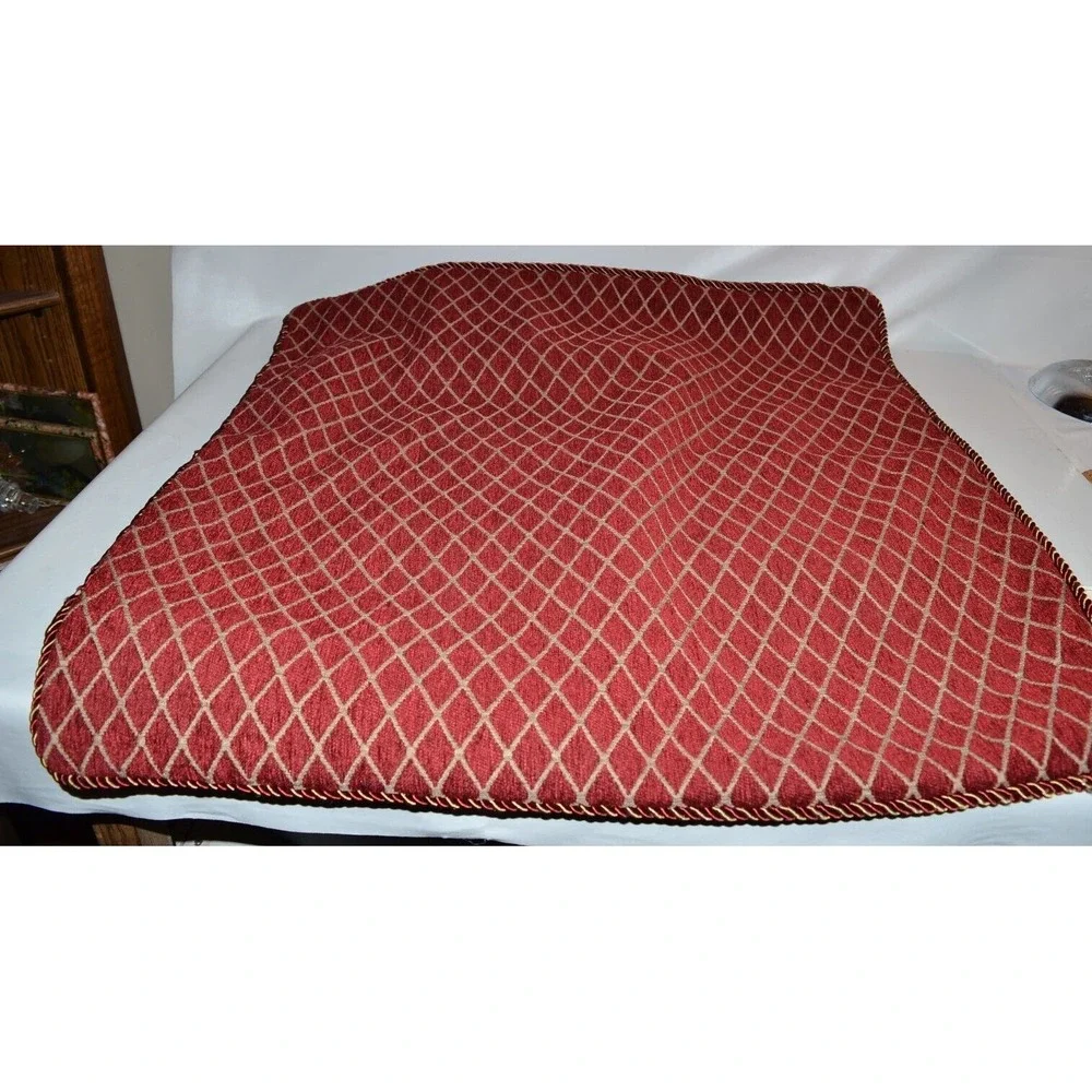 Michael Amini Designer euro Pillow Sham Burgandy Gold Rope trim 26X26 Elegant